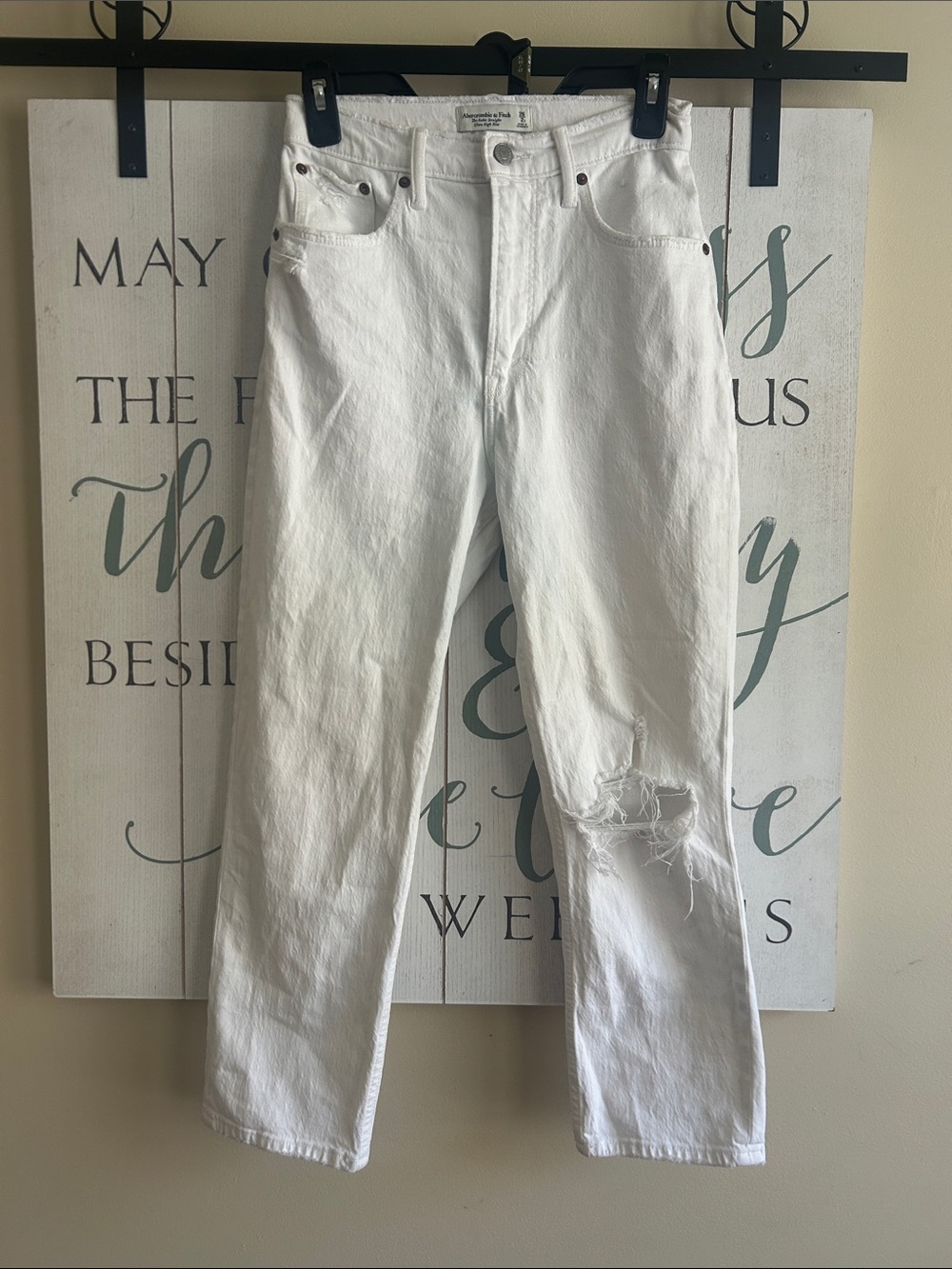 Abercrombie & Fitch the ankle straight ultra high rise curve love size 26/2 jean